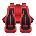 thumbnail image 2 of Tuqiang Car Seat Covers Full Set Leather for toyota for Corolla Hybrid 2020-Present Full Leather Car Seat Covers for 5-Seat Configuration Black and Red, 2 of 7