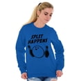 thumbnail image 3 of Split Happens Bowling League Nerd Sweatshirt for Men or Women Brisco Brands S, 3 of 6