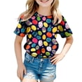 thumbnail image 4 of Staki Easter Shirts for Girl Easter Day Gift Shirts for Toddler Baby Girl Bunny Egg Gnomes Short Sleeve Tshirt Infant Kids Tee Tops 1-9Y 10-13Y(Black,8-9 Years), 4 of 6