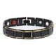 thumbnail image 3 of Pulsera magnética de moda de acero de titanio, exquisita y elegante pulsera de terapia magnética para hombres y mujeres (oro negro), 3 of 9