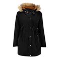 thumbnail image 5 of Abomasnow Maternity 3 in 1 Winter Coat Thicken Quilted Fleece Lined Warm Hooded Outwear Puffer Down Jacket Parka with Pockets, 5 of 8