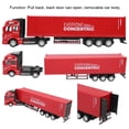 thumbnail image 4 of 48 Alloy Simulation Container Truck Highly Collection Gifts Pull Back Toy Vehicle for Kids, 4 of 7
