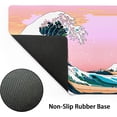 thumbnail image 3 of Cute Pink Mouse Pad Japanese Wave Kawaii Aesthetic Extended Desk Mat 90X40 cm Non-Slip Rubber Base Stitched Edge Large XXL Playmat&nbsp;for Keyboard Gaming Laptop Computer Office Desktop,35.4×15.7 in, 3 of 6