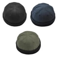 thumbnail image 1 of 3x Hombres Mujeres Sombrero Skull Beanie Brimless Docker Hat, 1 of 9