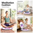 thumbnail image 3 of Round Meditation Cushion, 22" Dutch Velvet Floor Pillow with PP Cotton Filling for Yoga, Zen, Reading, and Floor Seating, Spring Butterfly Print, 3 of 5