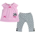 thumbnail image 2 of Sophia's 3-Piece Panda Hoodie Doll Outfit with Sweatshirt, Pink Tunic & Polka Dot Leggings Set for 15" Dolls, 2 of 8