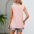 thumbnail image 7 of Njoeus Tank Tops for Women Summer Cotton Linen T Shirts Basic V-Neck Sleeveless Tunic Casual Comfy Camisole Tops Loose Tanks S-XXL, 7 of 7