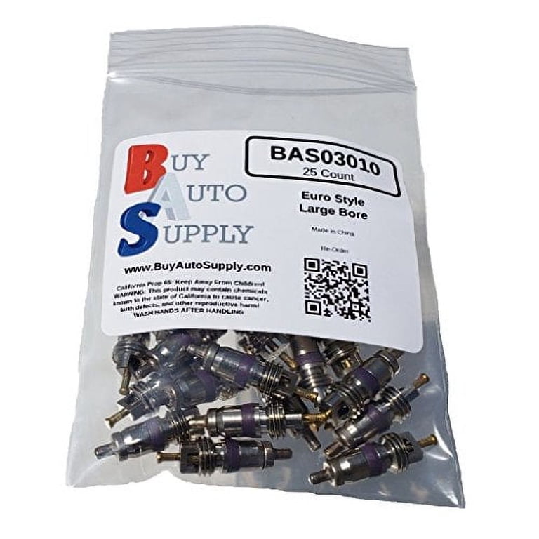 25 Pack) European Large Bore A/C Schrader Valve Core - Replaces 