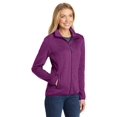 thumbnail image 2 of Port Authority ®  Ladies Sweater Fleece Jacket. L232 M Grey Heather, 2 of 3