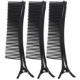 thumbnail image 4 of Partition Hair Clips 3Pcs Black Plastic No Heat Required Curly Hair Styling, 4 of 9