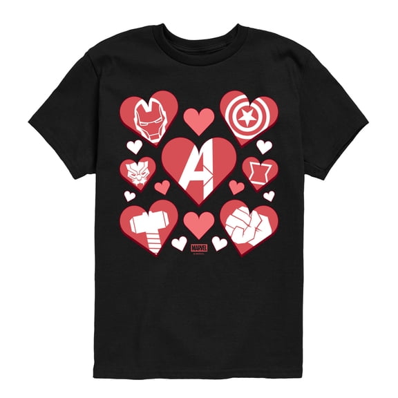 Avengers - Valentine's Day Icons - Youth Boys Short Sleeve Graphic T-Shirt