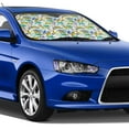 thumbnail image 4 of Fotbe Summer Leopard Car Windshield Sunshade | Sun Visor Protector Front Window Shade, Keeps Out UV Rays, Keeps Your Vehicle Cool-Medium, 4 of 7