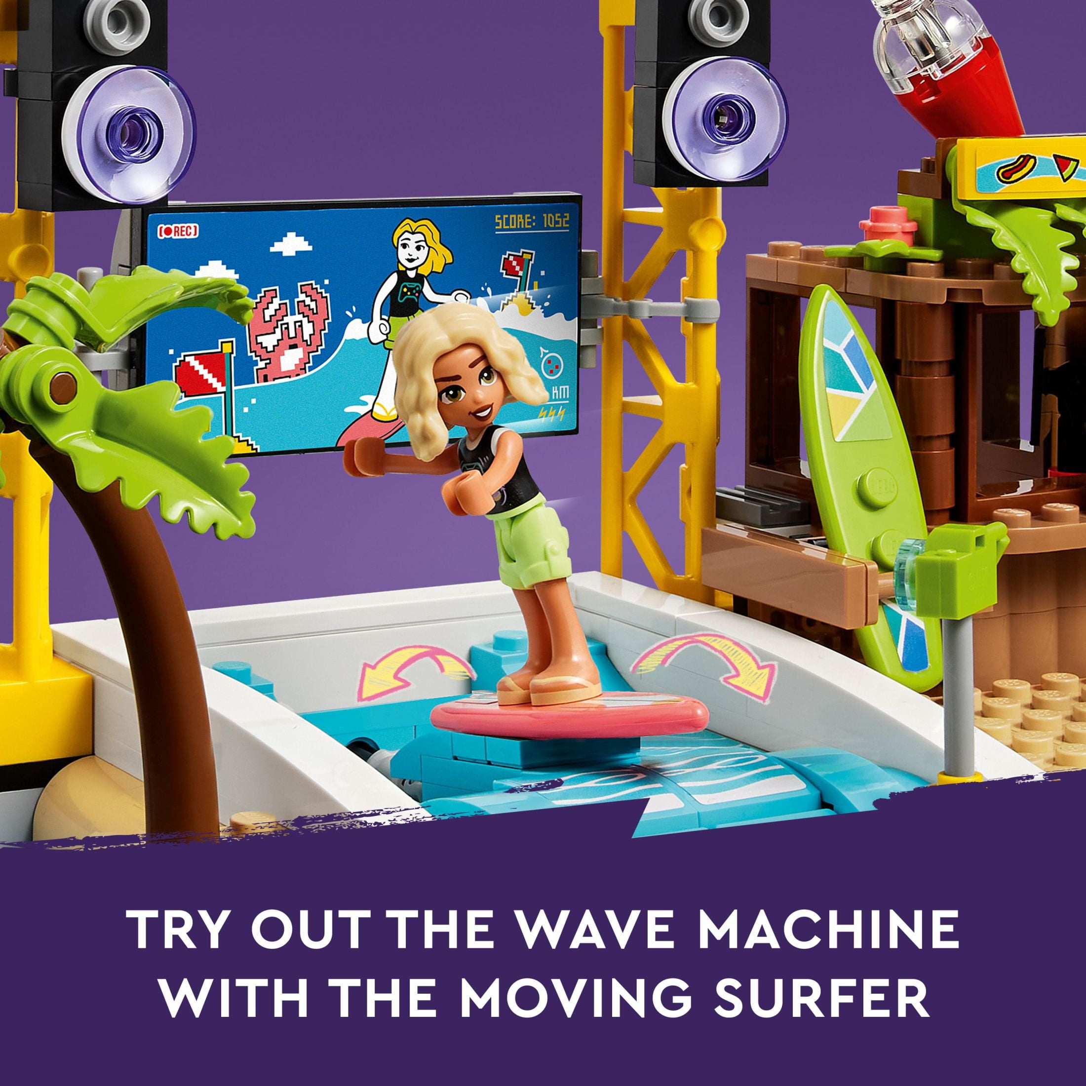 LEGO Friends Beach Amusement Park 41737 Building Toy Set, A Technical Project for older kids Ages 12+, with Spinning Carousel, Wave Machine and Shooting Gallery Game