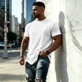 thumbnail image 5 of BRANROY True Classic Tees Men - Relaxed Fit Mens T-Shirts Soft Lightweight, Summer Top Trendy Casual Crewneck for Sporty Everyday Wear,White,S, 5 of 6