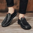 thumbnail image 6 of Men's Casual Faux Leather Loafers Slip-On Hand-Stitched Driving Walking Shoes, 6 of 8