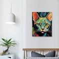 thumbnail image 3 of Nawypu  Cat Canvas Print Egyptian Mau Persian Cat Hanging Wall Art Funny Pet Home Decor Poster Print (Wrapped Canvas), Style 1, 3 of 4
