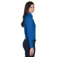 thumbnail image 4 of Harriton Ladies' Easy Blendâ„¢ Long-Sleeve Twill&nbsp;Shirt with Stain-Release - M500W, 4 of 4