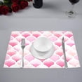 thumbnail image 3 of MKHERT Watercolor Pink Quatrefoil Moroccan Tile Placemats Table Mats for Dining Room Kitchen Table Decoration 12x18 inch,Set of 6, 3 of 4