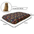 thumbnail image 2 of Acorn Pet Bed, Vintage Forest Flora Elements Pattern with Repeating Colorful Leaves Mushrooms Acorns, Resistant Pad for Dogs and Cats Cushion with Removable Cover, 24" x 39", Multicolor, by Ambesonne, 2 of 4