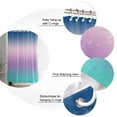 thumbnail image 5 of Shower Curtain, Teal Gradient Blue to Purple Ombre Waterproof Shower Curtain Set with Hooks for Bathroom Showers,Stalls and Bathtubs,72x72In Watercolor Simple Style, 5 of 8