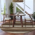thumbnail image 3 of Round Rugs 5 Ft, Brown Beige Wooden Non Slip Area Rugs for Kitchen Bedroom Entryway, Vintage Farmhouse Retro Art Washable Carpet Runner Rug Floor Mats for Bedroom Home Decor, 3 of 8