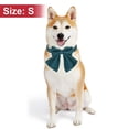 thumbnail image 2 of Dog Collar With Bow-solid Colors Sailor Bow Tie Adjustable Collar For Small Medium Large Dog With Golden Metal Buckle Red S, 2 of 5