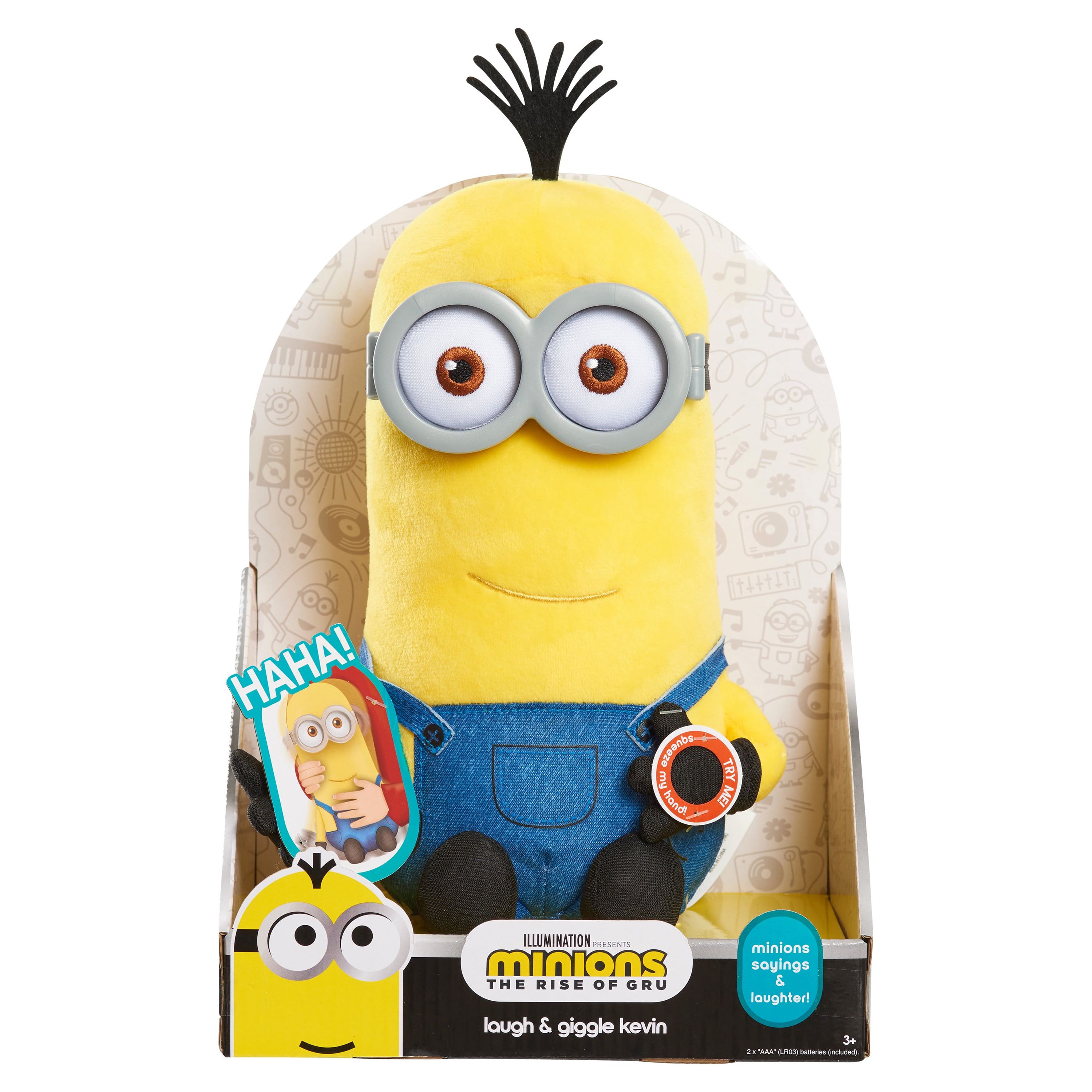 Illumination's Minions: The Rise of Gru, Laugh & Giggle Kevin Plush Toy ...