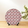 thumbnail image 6 of Kdxio Ladybugs 2 Bone China Decorative Plate Ceramic Decorative Plate for Home Office Wall Stand Decorative Plates for Home Bedroom-8in, 6 of 6