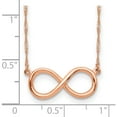 thumbnail image 3 of 14K Rose Gold Polished Infinity Necklace (16.5 X 9.35) Made In United States sf2650-16.5, 3 of 5