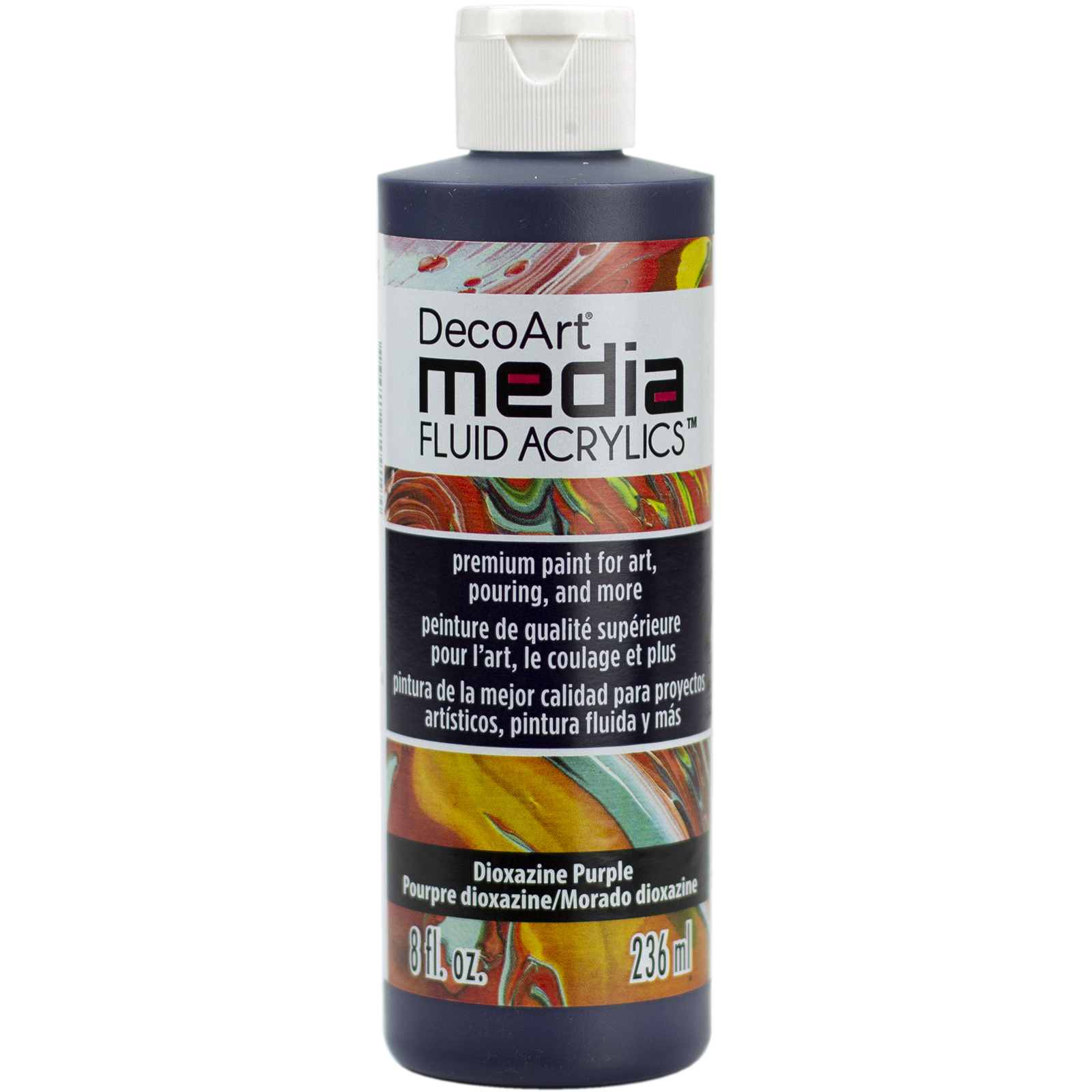 DecoArt Media Fluid Acrylic Paint, 8 oz., Dioxazine Purple (Series 4