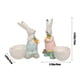 thumbnail image 3 of Set de bandejas de cerámica con diseño de conejo animal | Platos decorativos pintados de conejito para servir snacks, huevos y alimentos | Juego de 2 piezas multicolor | 12x9x6 cm | Regalos para, 3 of 6