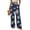 Blue, variant on Women's Flowy Palazzo Pants Elastic Waist Casual Wide Leg Trousers with Pockets,Yellow S
