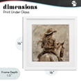 thumbnail image 4 of Stupell Industries Modern Windblown Cowgirl on Horseback White Framed Print Under Glass, 16 x 16, by Marta Wiley, 4 of 8