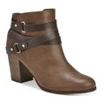 thumbnail image 4 of MATERIAL GIRL Womens Brown Strappy Cushioned Buckle Accent Melany Round Toe Block Heel Zip-Up Booties 6.5 M, 4 of 6