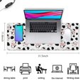 thumbnail image 5 of Long Mouse Pads for Desk,White Cow Spot Pattern Desk Mats on Top Of Desks, Desk Mouse Pad Extra Large with 3mm Non-Slip Base and Stitched Edge for Gaming,Office,Work,Home 31.5"x11.8", 5 of 6
