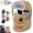 Khaki, variant on 5-in-1 Unisex Winter Thermal Hat with Goggles, Detachable Breathing Valve Mask, Reflective Strips, Fleece Neck Warmer for Skiing and Cycling, Beige