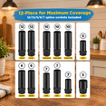 Spline Lug Nut Socket Set, Light Blue, 12-Piece with Locking Keys for ...