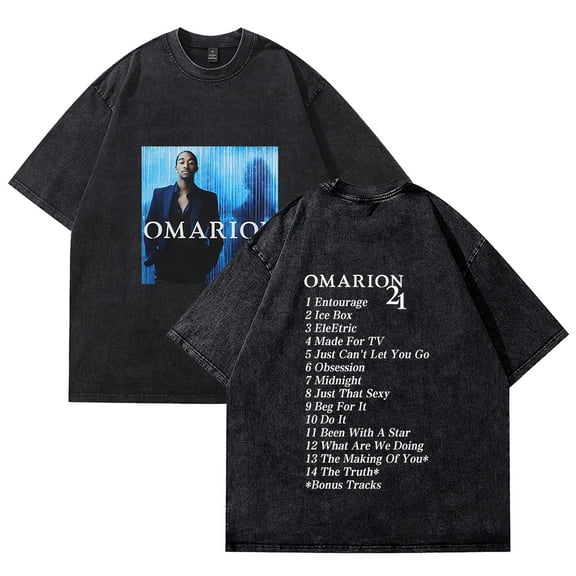 Omarion T-shirt Crewneck Short Sleeve Tee Women Men Streetwear Tops Hip Hop Clothes Cotton T-shirt