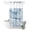 Steel Blue Grey White, variant on No Hook Shower Curtain, Purple Monstera Shower Curtains for Bathroom with See Through Top Window, Palm Tree Leaf Boho Botanical Tropical Waterproof & Washable Bath Curtain Extra Long 72"x84"