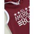 thumbnail image 6 of Bagilaanoe Baby Boy 4th of July Outfits 0-3T Infant Independence Day Clothes 2PCS Toddler Summer Sleeveless Letter Print Hooded Vest Tops Shorts Set, 6 of 8
