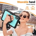 thumbnail image 3 of FJLBDE Case for Lenovo Idea Tab 11 Inch 2025 (TB-336ZU/TB-336FU), 360 Rotating Stand Handle Shoulder Strap Heavy Duty Shockproof Cover, Sky Blue PC, 3 of 7