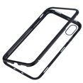thumbnail image 1 of Caja cómoda translúcida del teléfono del metal de la adsorción magnética para el negro de IPHONE X, 1 of 8