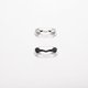 thumbnail image 1 of Marco magnético para anteojos, etiqueta con nombre, marco para insignia, marco para anteojos de sol, 2 piezas (blanco y negro), unisex, 1 of 5