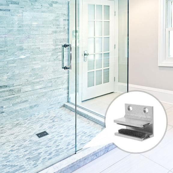 KALLORY 4 Sets Shower Doors Replacement Parts Sliding Shower Door Bottom Guide Shower Door Bottom Guide