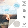 thumbnail image 4 of Toiletry Mat Lighthouse Vintage Print, Luxury U-Shaped Toilet Rug, Soft Comfortable Contour Mat for Bathroom Floor, 17.3"x13.4", Non-Slip Absorbent Bath Carpet, Dry Quickly, Machine Washable, 4 of 4