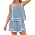 thumbnail image 4 of Spaghetti Strap Women 2 Piece Sets Tank Tops Camisole and High Waist Shorts, 4 of 6