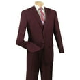 thumbnail image 2 of VINCI Men's Burgundy Textured 2-Button Classic-Fit Business Suit - NEW - 54L (Big & Tall), 2 of 2