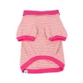 thumbnail image 2 of Oodles Multi-Color Striped Smiley Face Knit Polo Spring Dog T-Shirt, Extra Small, 2 of 6