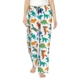 thumbnail image 2 of Lsque Colorful Dinosaur Print Women's Pajama Pants, Lounge Pant - Comfortable Home Wear,Elastic Waistband, Stylish Design-Large, 2 of 9