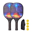 thumbnail image 2 of Pickleball Paddles Pickleball Racquets Includes 2 Rackets 4 Pickleballs Comfort Grip Professional Pickle Ball Racket for Kids Style D, 2 of 8